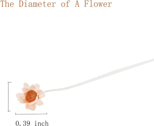 100 Stems Natural Dry Flowers Brazilian Small Star Daisy Decorative Dried Flowers Mini Daisy Chamomile Bouquet for Wedding Floral Arrangements Home Decorations (Lotus Color)