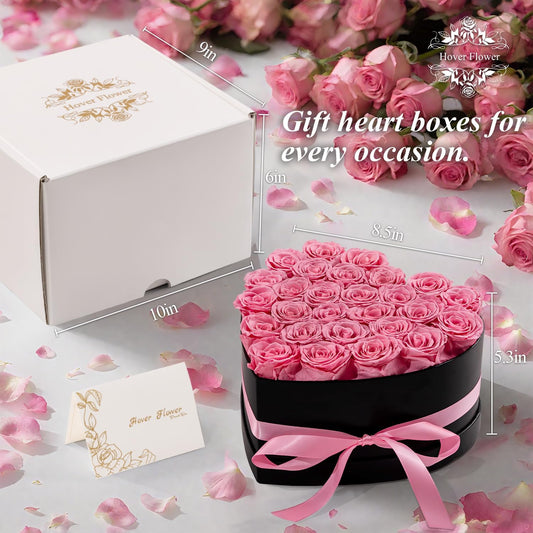 27 Forever Preserved Flowers in a Box, Vanlentines Day Gifts for Her, Eternal Roses Flowers for Delivery Prime, Birthday Gifts for Women Mom Grandma Wife (Pink)