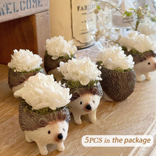 5 Pcs Preserved White Hydrangea Flowers, Real Handmade Floral Stems