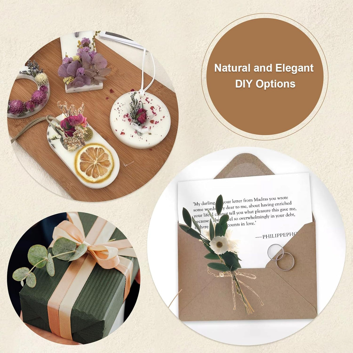 Fumwase 6Pcs Mini Dried Flower Bouquet Natural Real Flowers for Crafts Boho Dried Flowers Bulk Small Dried Flowers for Vase Dried Wildflowers for DIY Photo Props Gift Wedding Decor