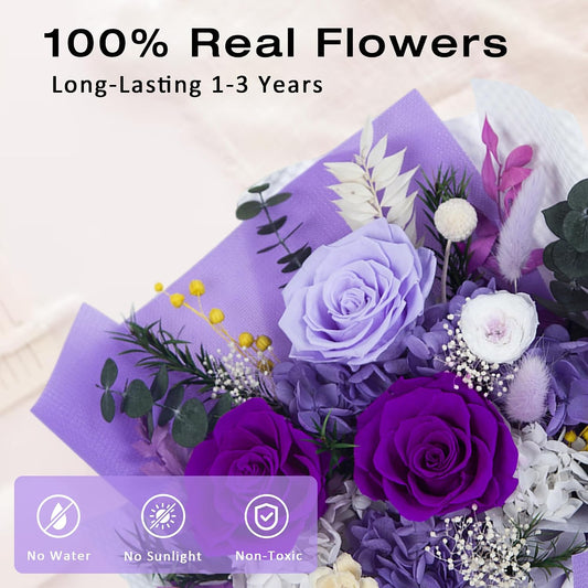 Flowers for Delivery, Preserved Flowers Bouquets, Birthday Gifts for Women Mom