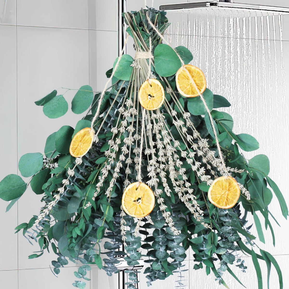 5 Kinds Mixed Dried Eucalyptus Stems & Lavender Flowers Bundle for Shower