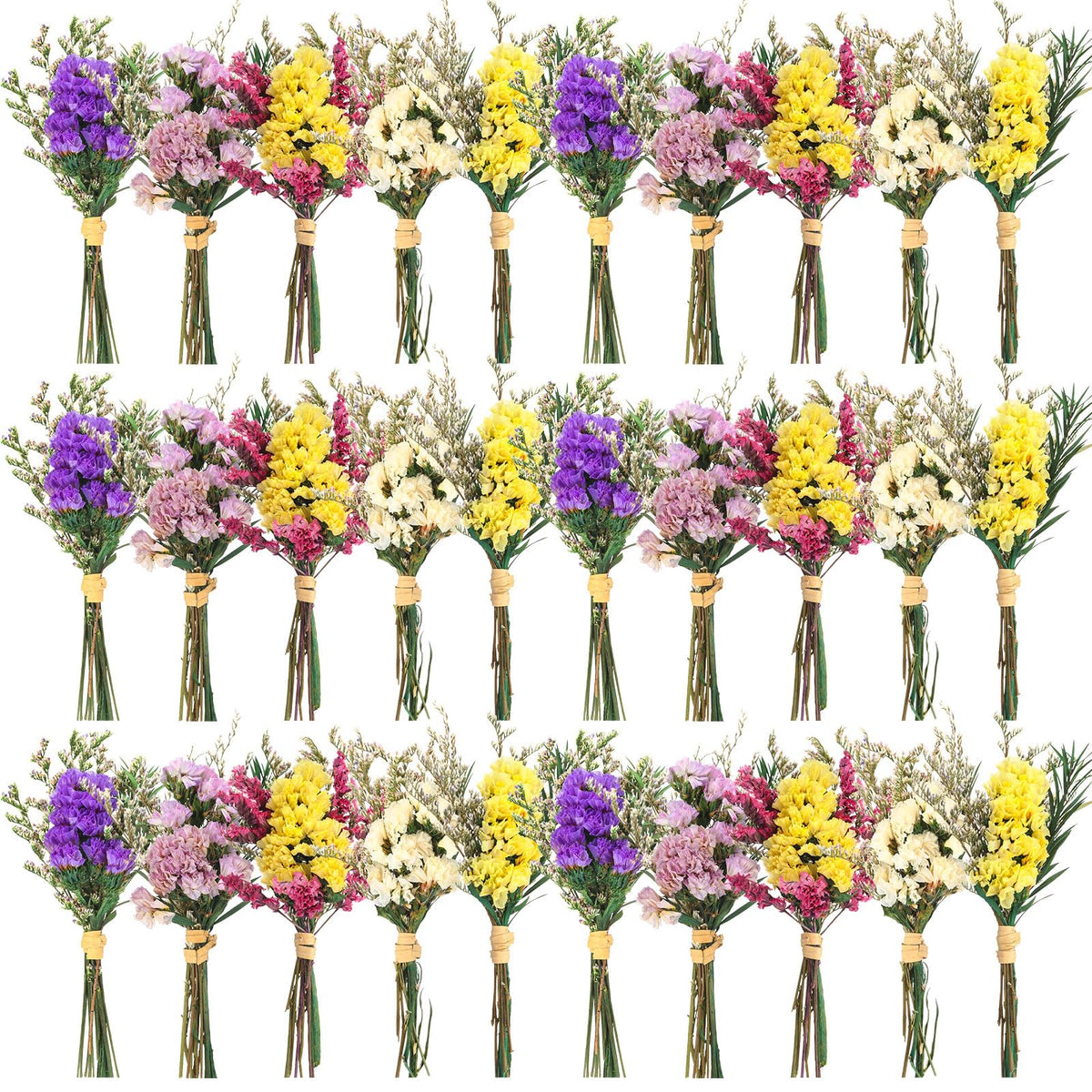 Nuanchu 30 Pcs Mini Dried Floral Flower Forget Me Not Bouquets
