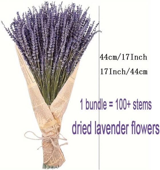 4 Pack Dried Lavender Flowers, 100+ Dried Lavender Stems Per Bundle