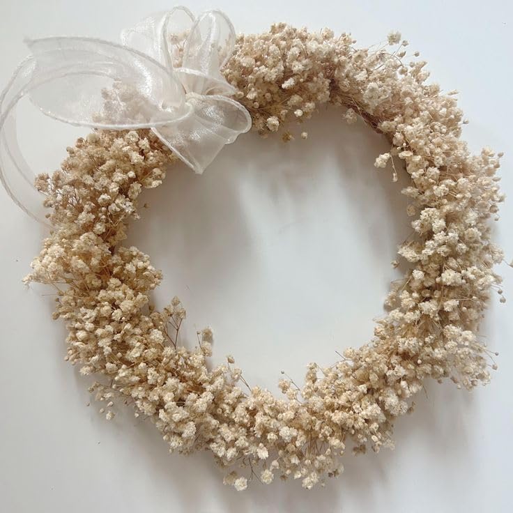 3000+ Mini Dried Baby's Breath Flowers 6'', Natural Ivory White Flowers