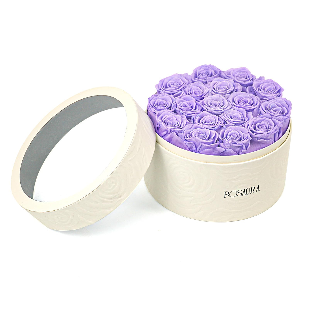 Rosaura Round Preserved Roses Gift Box (Pink, 7 Roses)