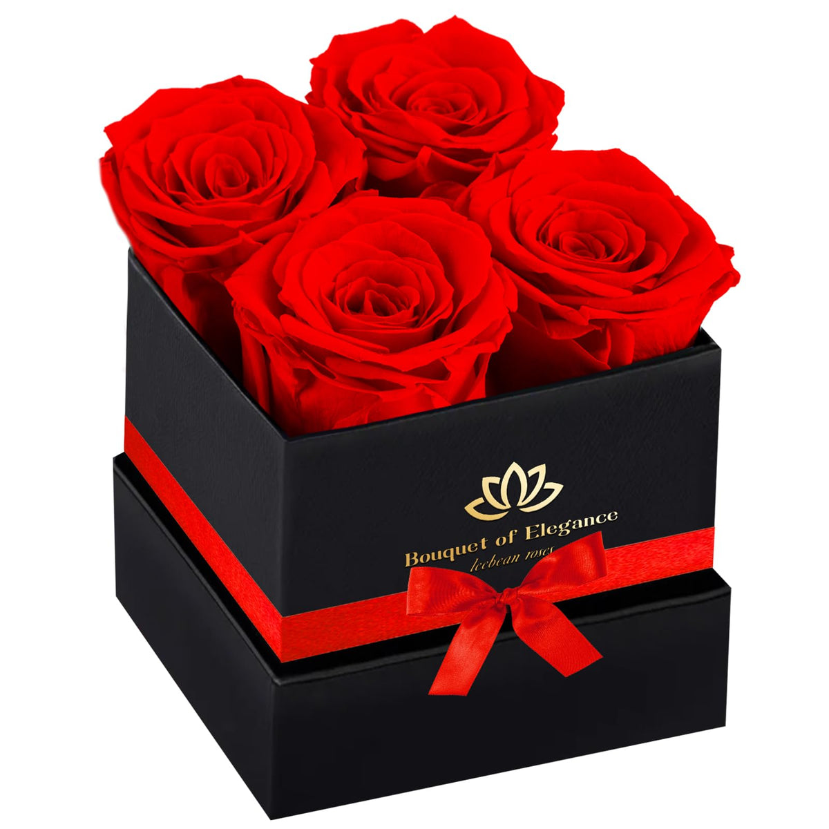 Forever Flowers Roses in A Box,Real Preserved Flowers,Preserved Roses,Preserved Flowers for Delivery,Birthday Gifts for Women/Men/Mom,Flowers for Mothers Day,Valentine's Day Rose Gifts,Red