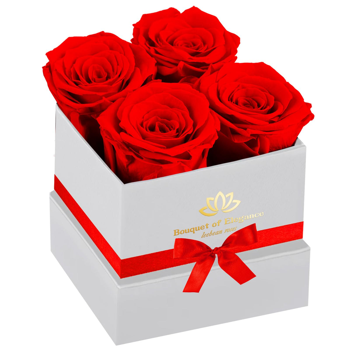 Forever Flowers Roses in A Box,Real Preserved Flowers,Preserved Roses,Preserved Flowers for Delivery,Birthday Gifts for Women/Men/Mom,Flowers for Mothers Day,Valentine's Day Rose Gifts,Red