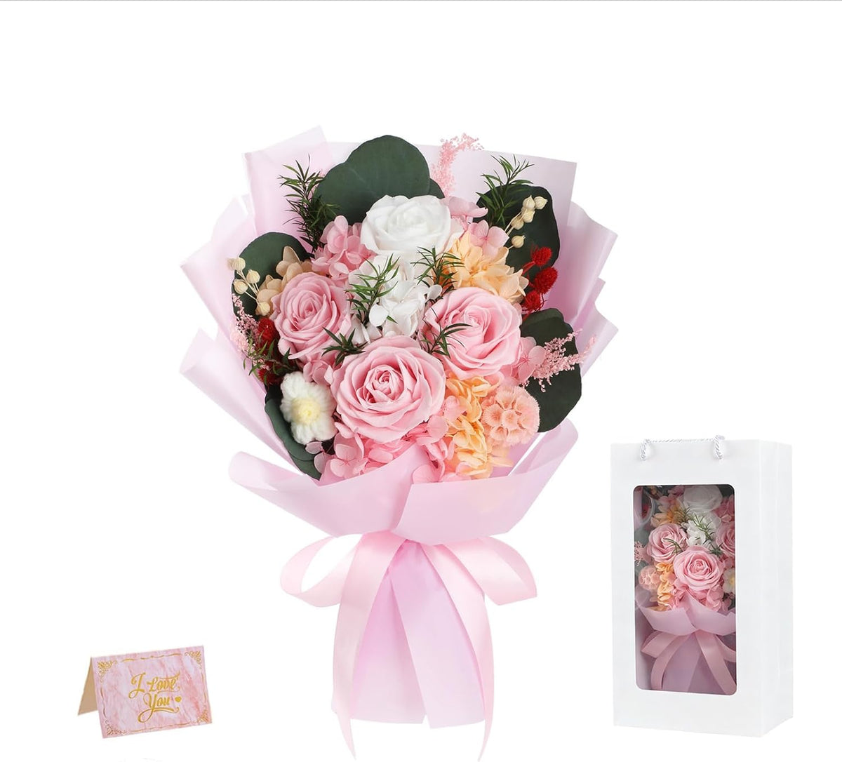 Flowers for Delivery, Preserved Flowers Bouquets, 4 Forever Roses