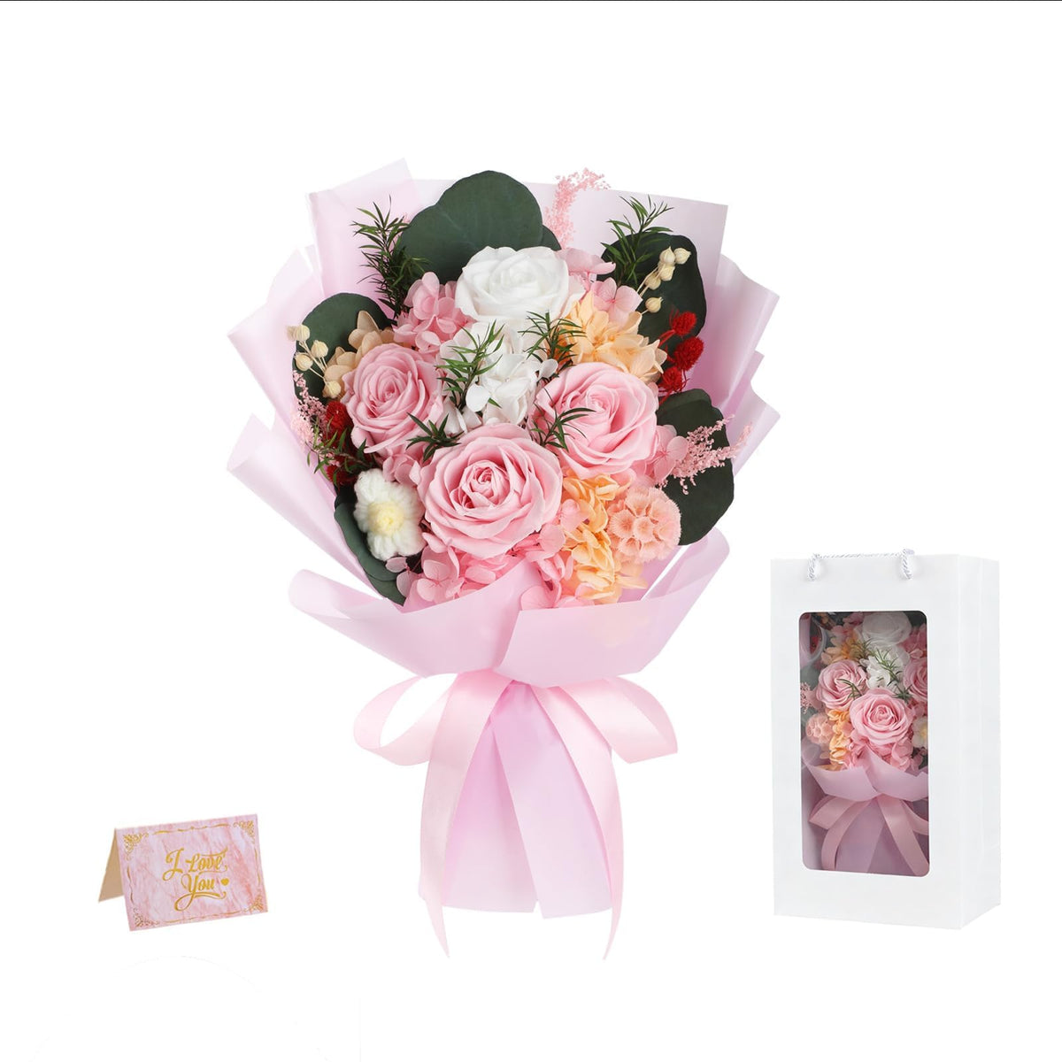 Flowers for Delivery, Preserved Flowers Bouquets, 4 Forever Roses