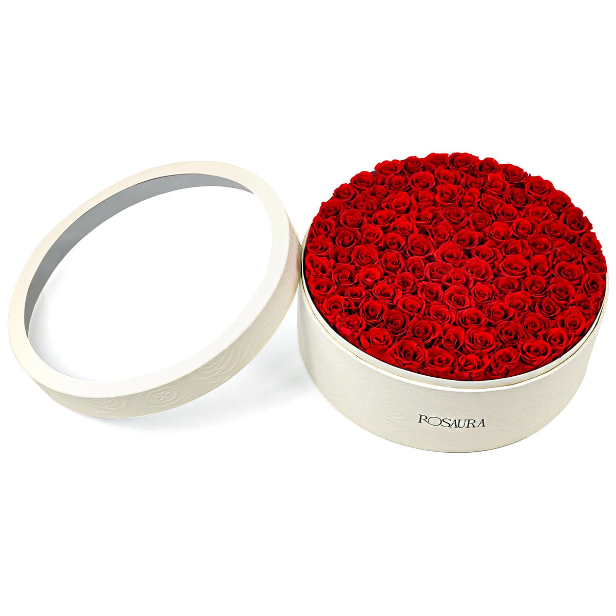 Rosaura Round Preserved Roses Gift Box (Pink, 7 Roses)