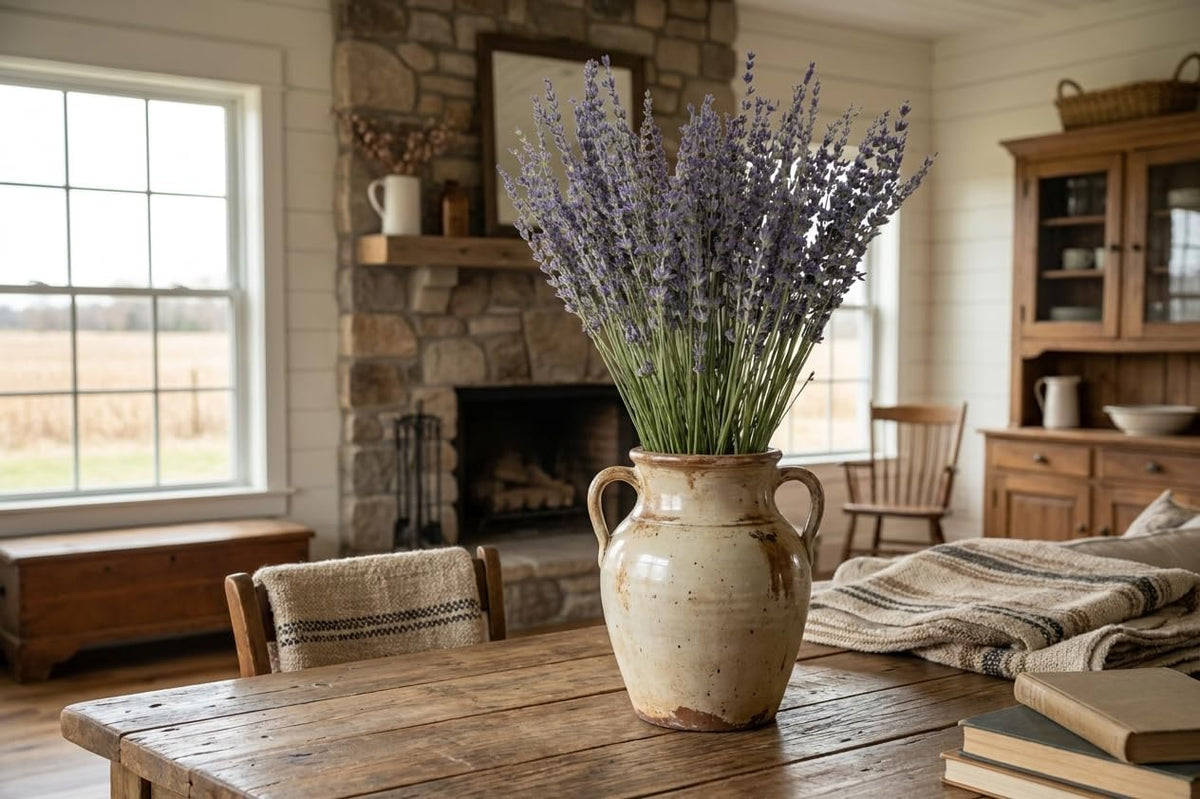 Dried Lavender 2 Bunches 100% Fresh Natural Purple Bouquet Flowers for Bathroom Photo Props Crafts Decoration, 15-17" for Shower Weeding Vase Decor, Home Fragrance(200-220 Stems(100g/3.5oz Total))