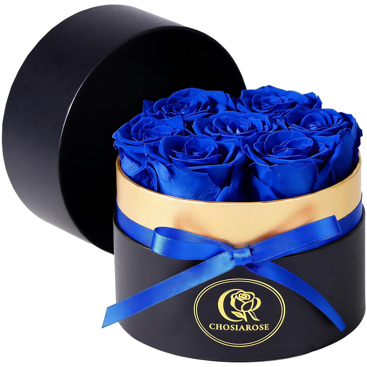 Roses Forever Flowers for Delivery - 7 Forever Preserved Roses in Box, Preserved Flowers Gifts Anniversary Birthday Gift for Mom Grandma Wife Women Valentines Rose Gift for Her Girlfriend