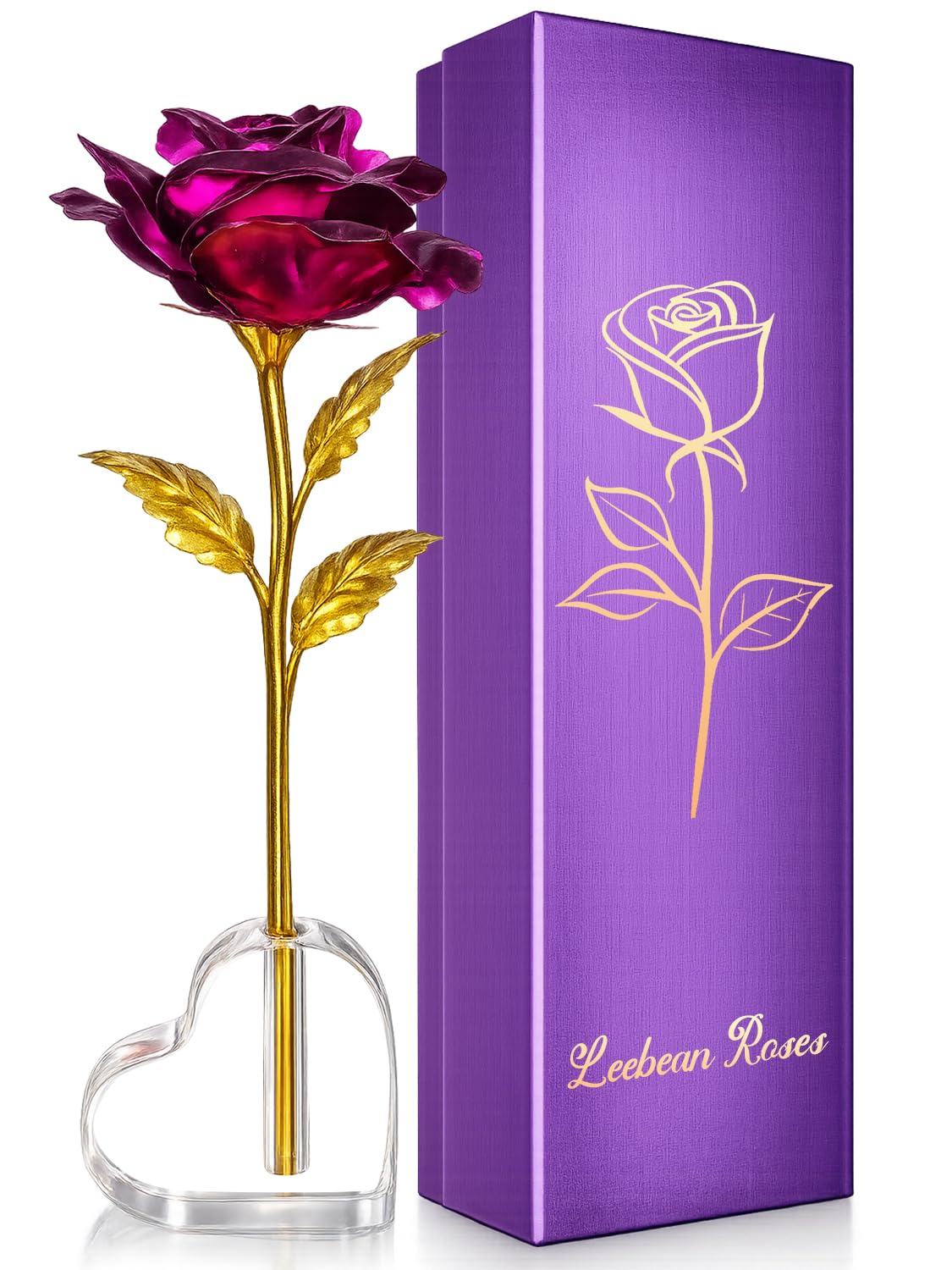 Preserved Flowers for Delivery,Purple Rose Bouquet Gift for Women and Mom,Preserved Flowers Bouquet,Birthday Flowers Gifts Grandma Wife Friends,Roses Gift Valentine’s Day Mothers Day