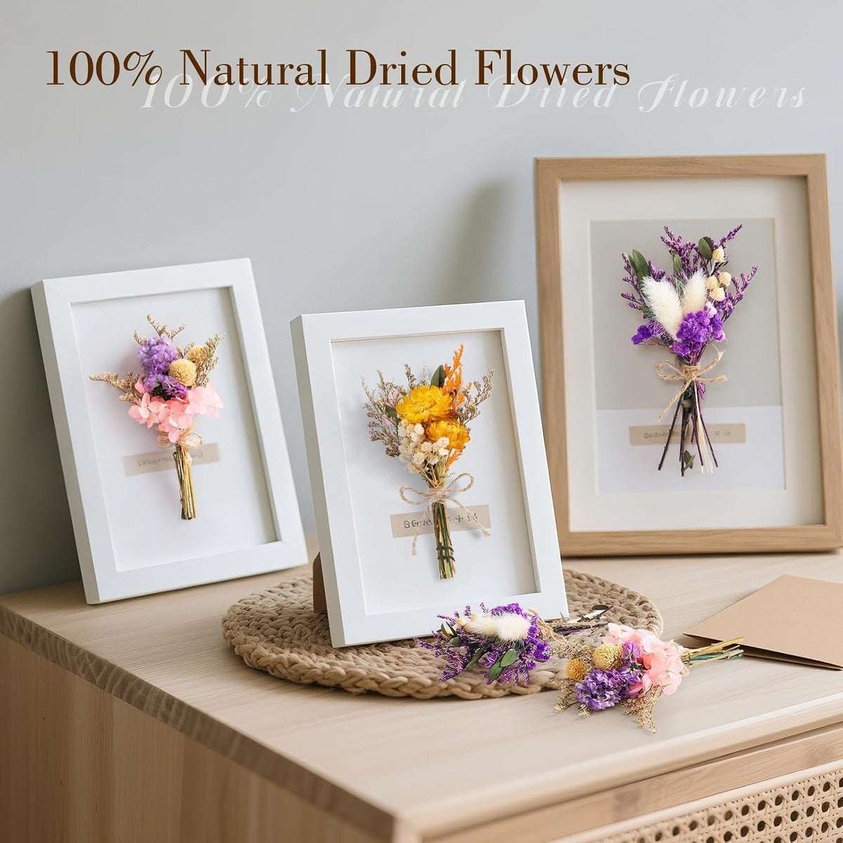 12/24 PCS Charming Mini Dried Flowers Bouquet for Vase