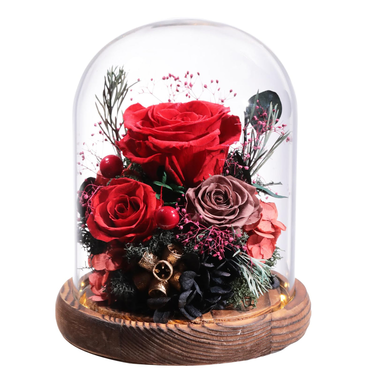 lovenfold Flowers for Delivery Preserved Rose Gifts for Women,Long-Lasting Forever Flowers in Glass Dome, Birthday Gifts for Women Mom Friend(Purple Rose)
