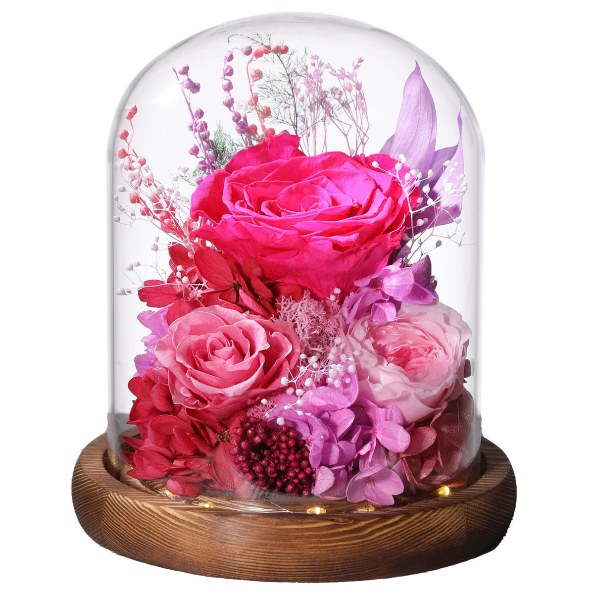 lovenfold Flowers for Delivery Preserved Rose Gifts for Women,Long-Lasting Forever Flowers in Glass Dome, Birthday Gifts for Women Mom Friend(Purple Rose)