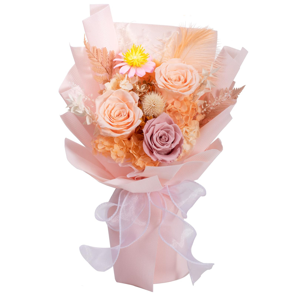 lovenfold Preserved Flowers for Delivery, Purple Rose Bouquets That Last 1-3 Years, Birthday Flowers Gifts for Women Mom Grandma Wife Friends