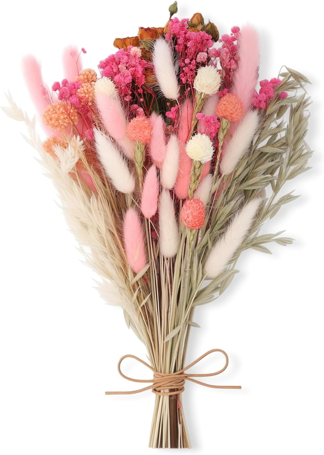DIY Natural Dried Flower Set Bulk Boho Flowers, Pink