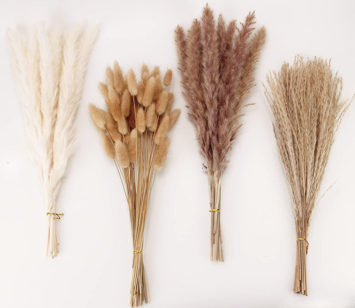 200PCS Dried Flower Bouquet – Pampas Grass, Floral Decor for Home, Wedding, and Boho Style | Perfect for Vases, Fall, Spring, Summer, and Winter Arrangements