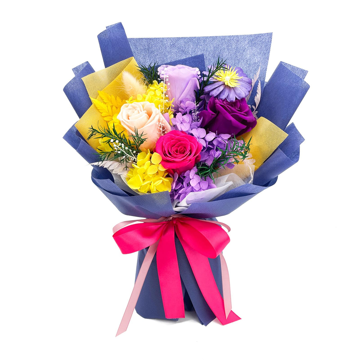 QOEAZY Flowers for Delivery, Preserved Flowers Bouquet with Gift Box, Rose Gifts for Women Mom Grandma