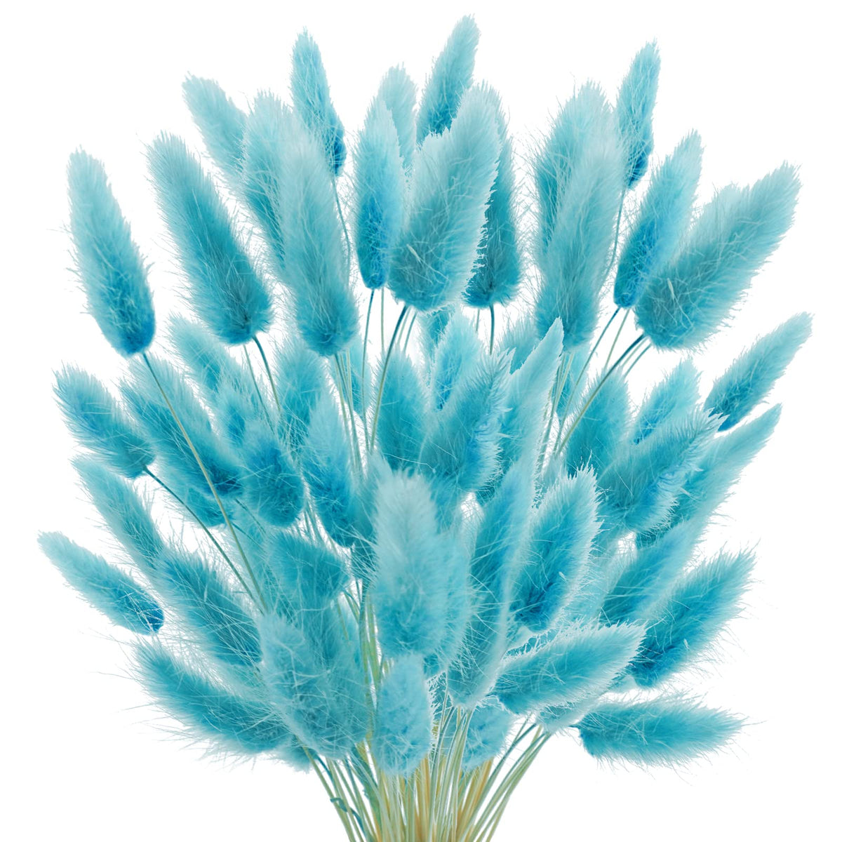 Uieke 120 Pcs Natural Bunny Tails Dried Flowers, 17’’ Dried Lagurus Ovatus, Orange Fall Dried Flowers for Fall Floral Arrangements Wedding Centerpieces Home Baby Shower Party Decorations