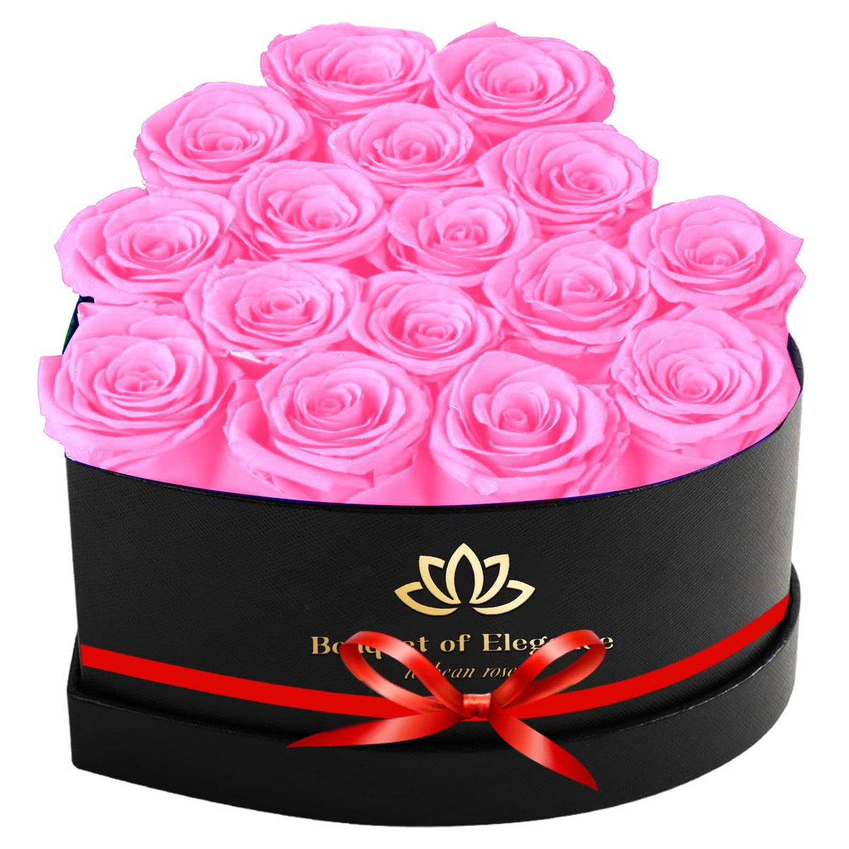 Forever Flowers Roses in A Box,Real Preserved Flowers,Preserved Roses,Preserved Flowers for Delivery,Birthday Gifts for Women/Men/Mom,Flowers for Mothers Day,Valentine's Day Rose Gifts,Red