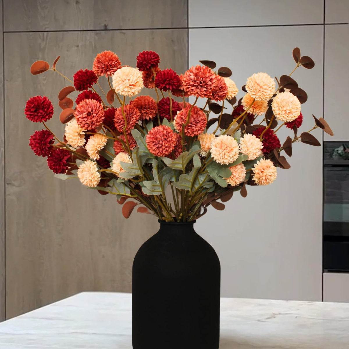 Beige Silk Flower Arrangements Decor, Large Floral Centerpieces For Tables