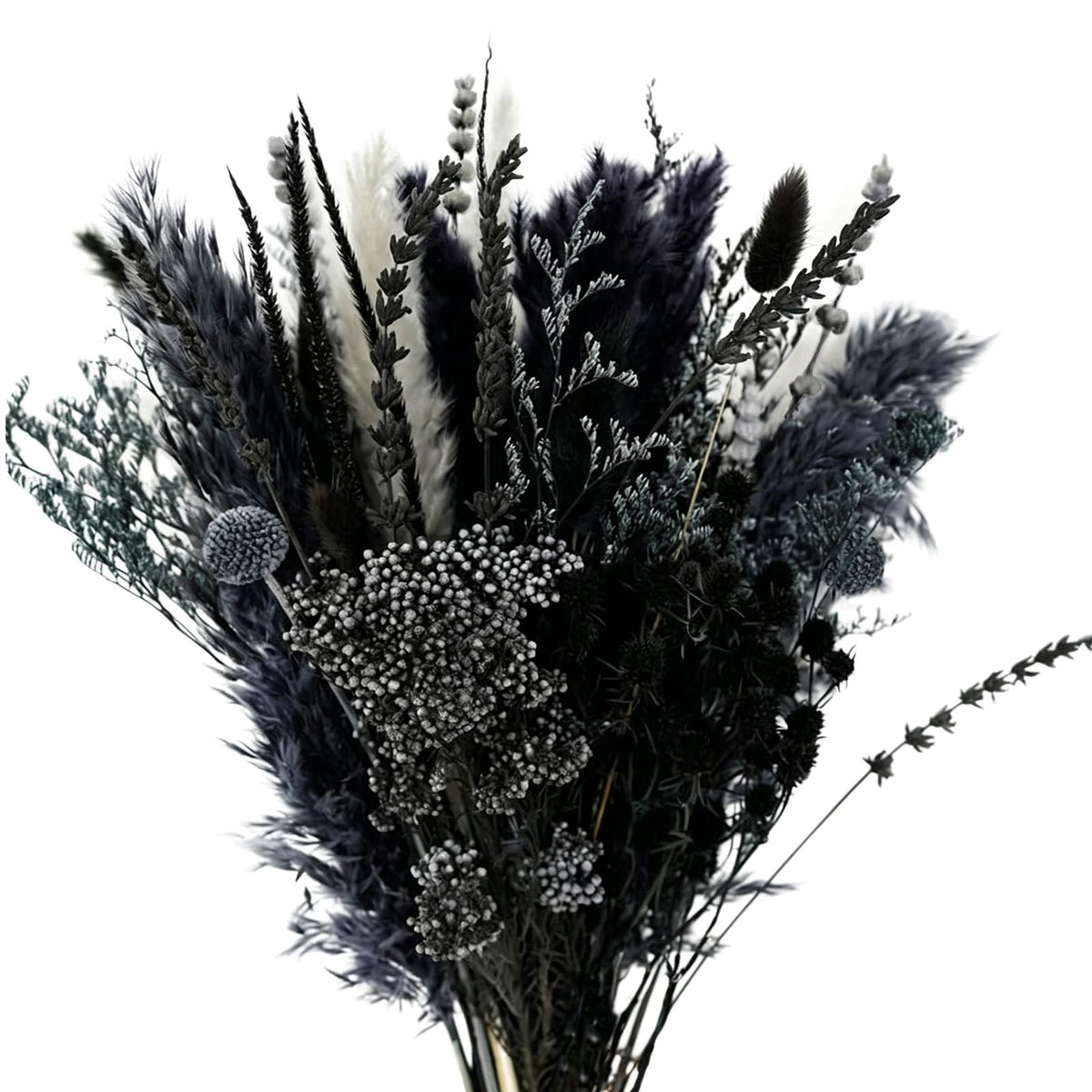 Natural Dried Pampas Grass Bouquet,17" - Boho Autumn Flower Arrangment with Millet Flower & Eucalyptus, Home, Wedding & Farmhouse Decor, DIY Assembly, Vase Not Included