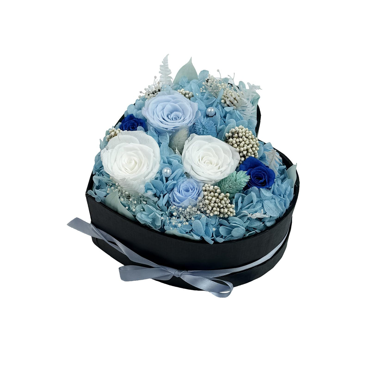 Preserved Roses Heart Shape Box Forever Flowers(Red 16 Roses)