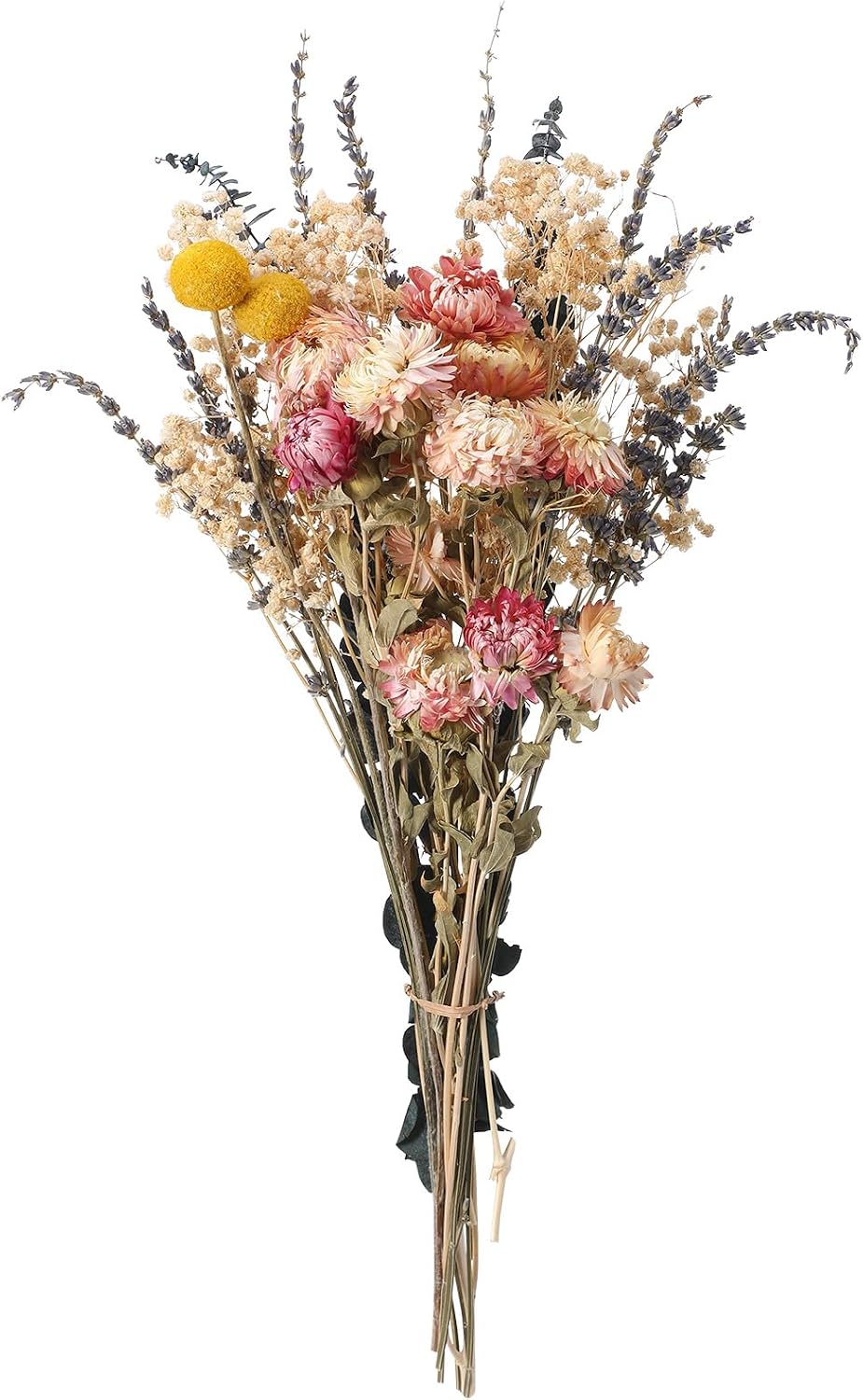 Pink Dried Flowers Bouquet Set Rustic Boho Flowers
