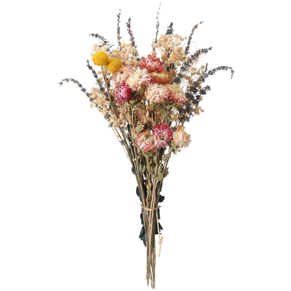 Pink Dried Flowers Bouquet Set Rustic Boho Flowers