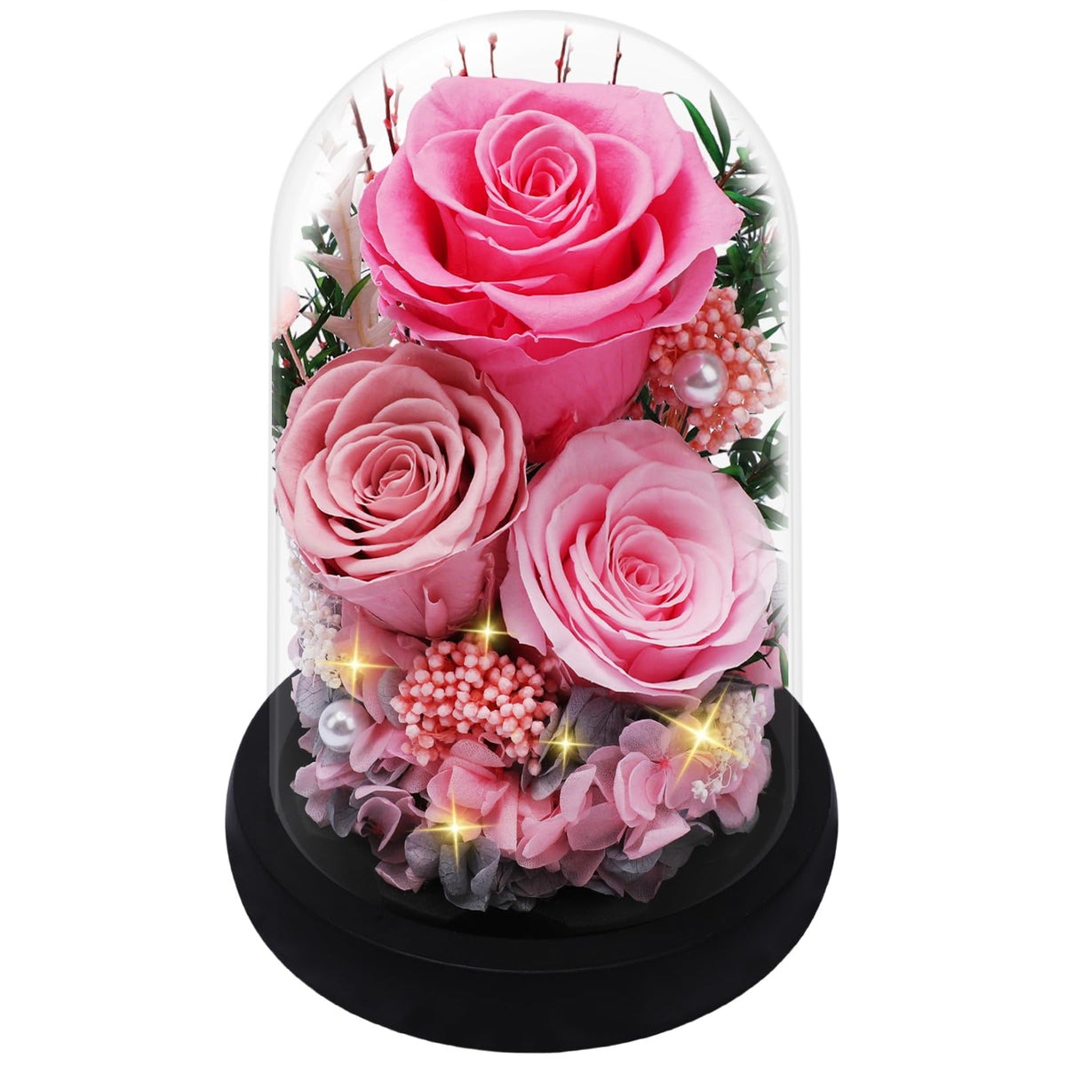 Casaido Preserved Roses Flowers for Delivery, Mothers Day Rose Gifts for Mom Her, Purple Forever Flores in Glass Dome for Wife Girlfriend Grandma, Anniversary Birthday Gift for Vanlentines Christmas