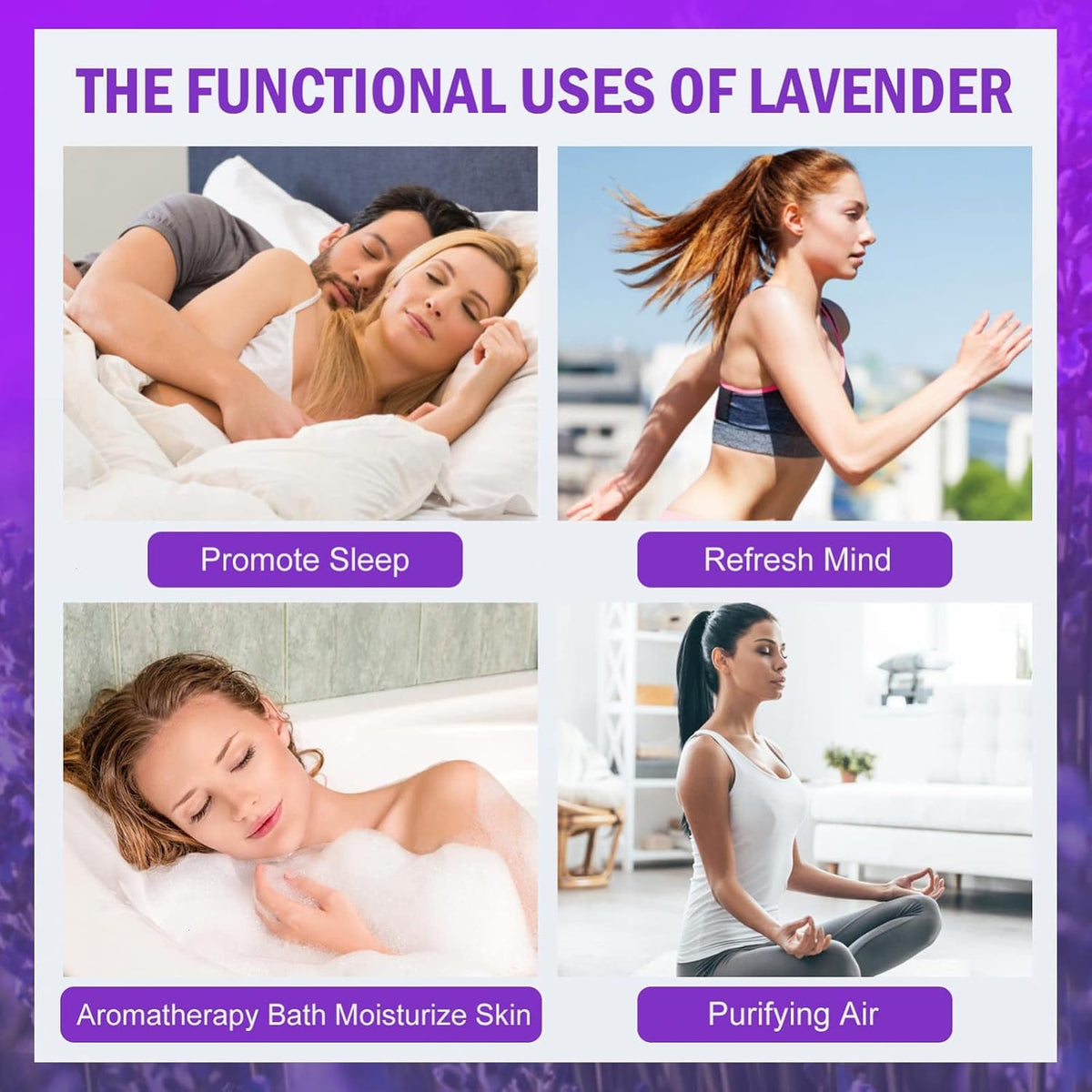 Timoo Dried Lavender Bundles 100 Natural Dried Lavender Flowers for Home Decoration, Photo Props, Home Fragrance, 2 Bundles Pack