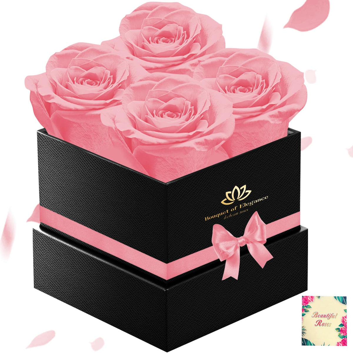 Forever Flowers Roses in A Box,Real Preserved Flowers,Preserved Roses,Preserved Flowers for Delivery,Birthday Gifts for Women/Men/Mom,Flowers for Mothers Day,Valentine's Day Rose Gifts,Red