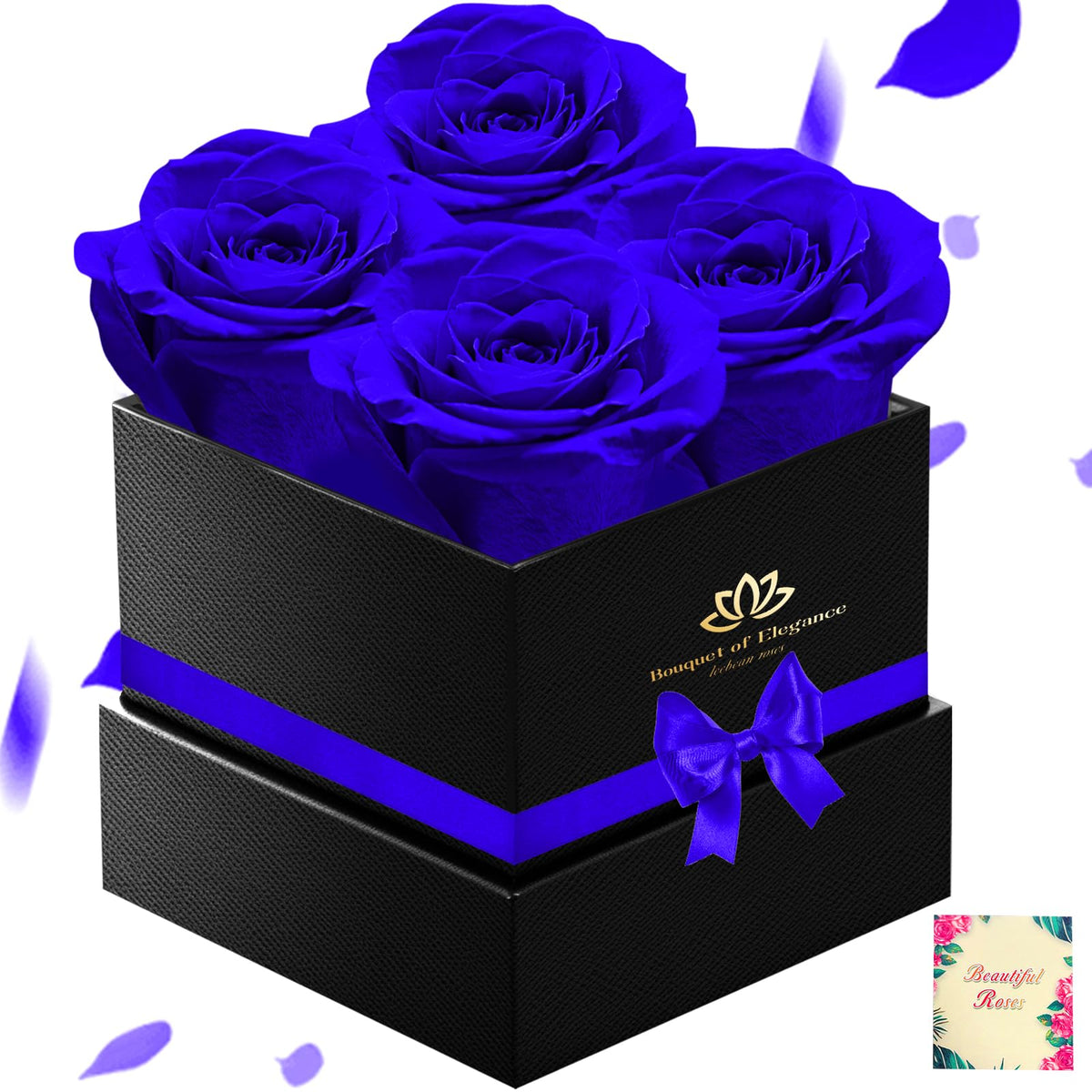 Forever Flowers Roses in A Box,Real Preserved Flowers,Preserved Roses,Preserved Flowers for Delivery,Birthday Gifts for Women/Men/Mom,Flowers for Mothers Day,Valentine's Day Rose Gifts,Red