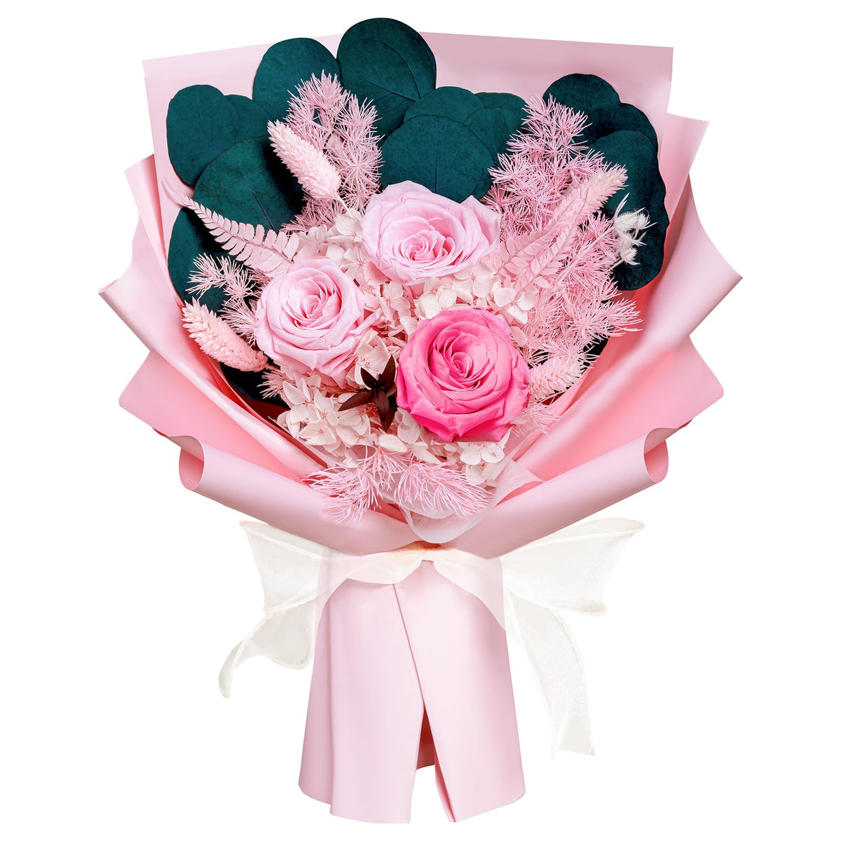 Bonsion Preserved Flowers for Delivery, Purple Rose Bouquet Gift for Women and Mom, Long Lasting Floral Arrangement for Birthday & Anniversary