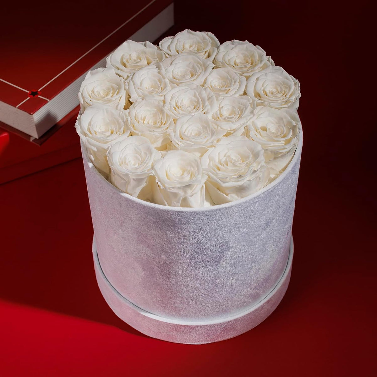 17 Flowers in Luxury Suede Box, Birthday Gifts for Women, Preserved Flowers