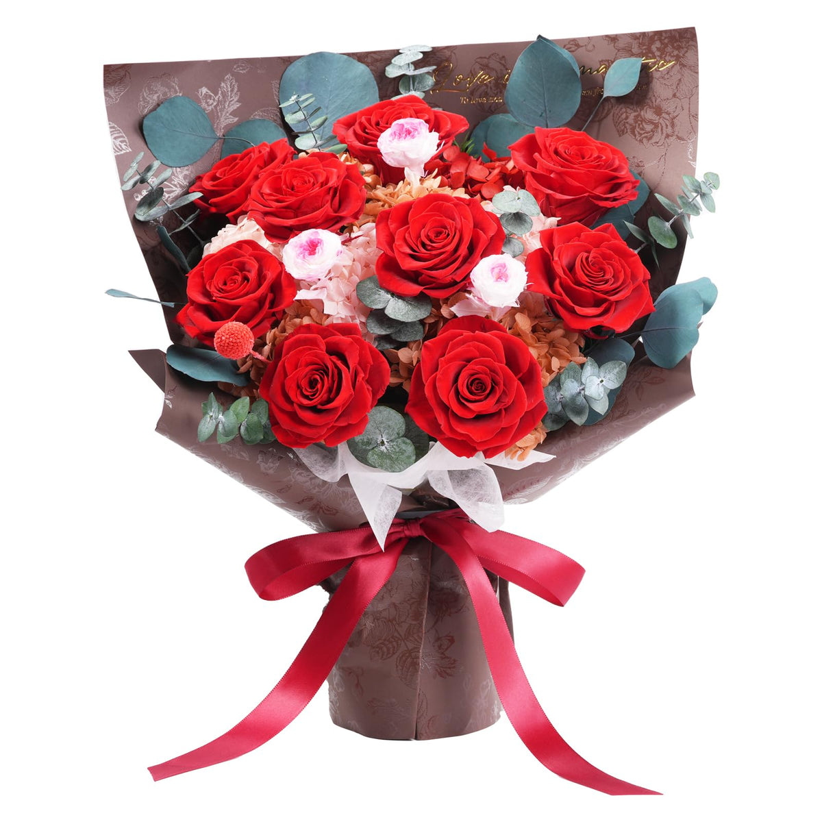 lovenfold Preserved Flowers for Delivery, Purple Rose Bouquets That Last 1-3 Years, Birthday Flowers Gifts for Women Mom Grandma Wife Friends