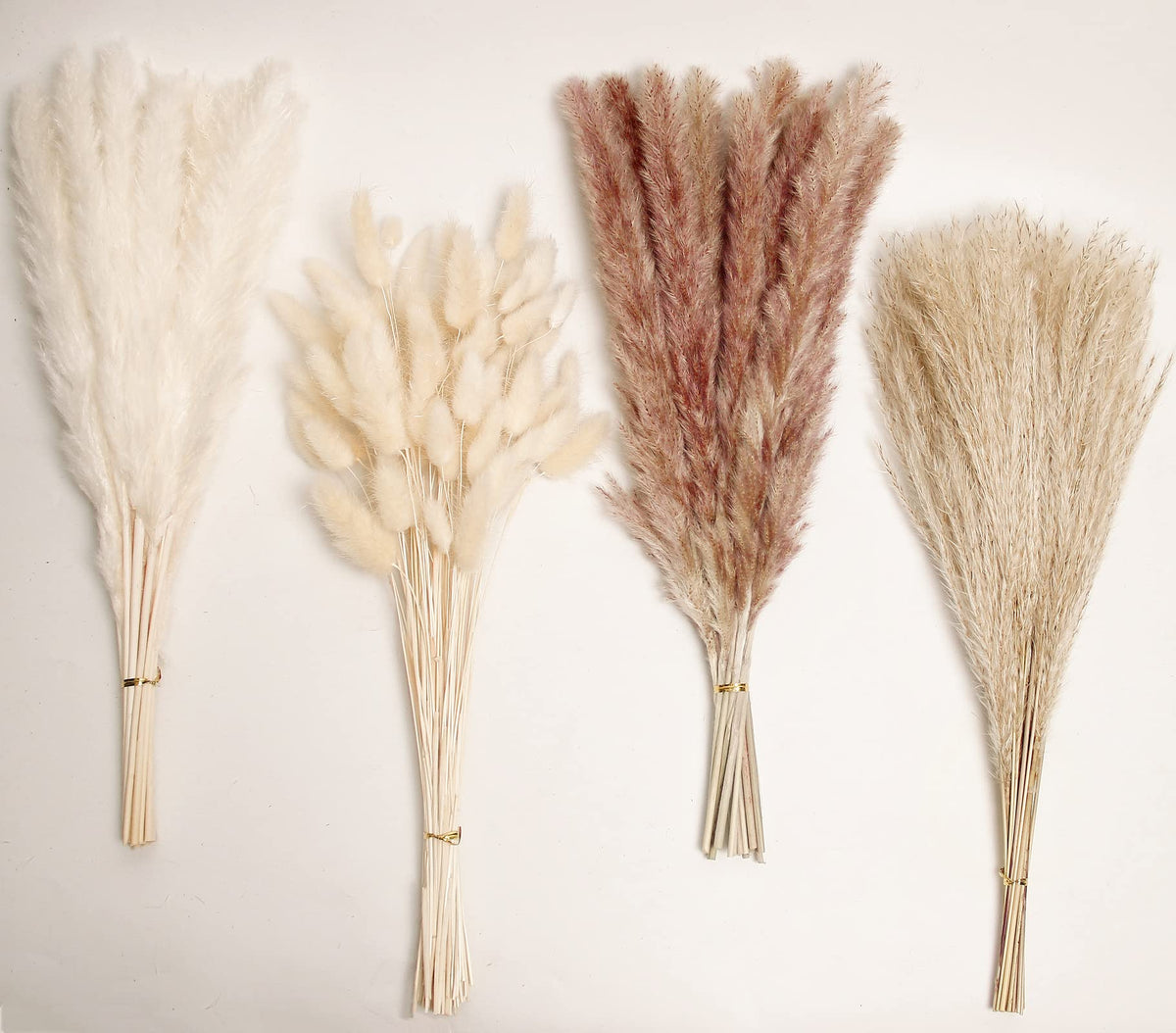 200PCS Dried Flower Bouquet – Pampas Grass, Floral Decor for Home, Wedding, and Boho Style | Perfect for Vases, Fall, Spring, Summer, and Winter Arrangements
