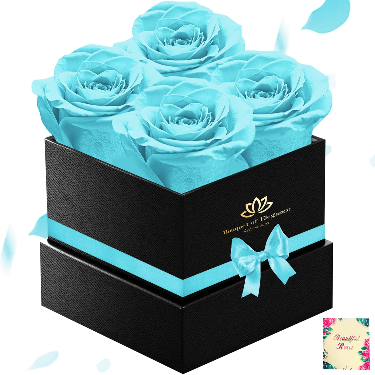 Forever Flowers Roses in A Box,Real Preserved Flowers,Preserved Roses,Preserved Flowers for Delivery,Birthday Gifts for Women/Men/Mom,Flowers for Mothers Day,Valentine's Day Rose Gifts,Red