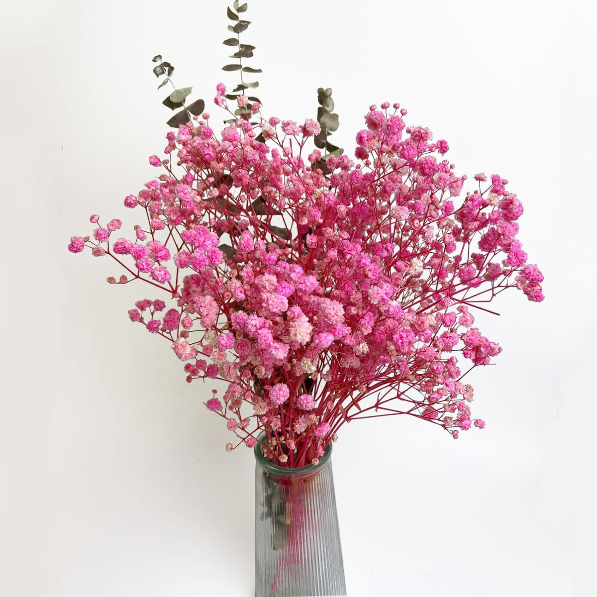 L'BREVOGA Dried Flower Spray Rose Bouquets, 2 Bunches 100% Natural Flowers, Miniature Roses with Baby’s Breath for Decoration Home Party (Spray Rose)