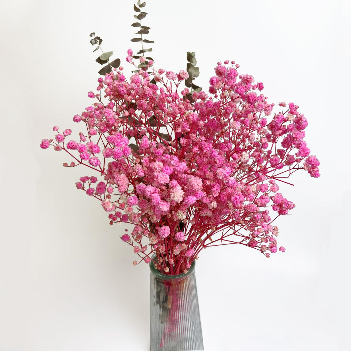 L'BREVOGA Dried Flower Spray Rose Bouquets, 2 Bunches 100% Natural Flowers, Miniature Roses with Baby’s Breath for Decoration Home Party (Spray Rose)