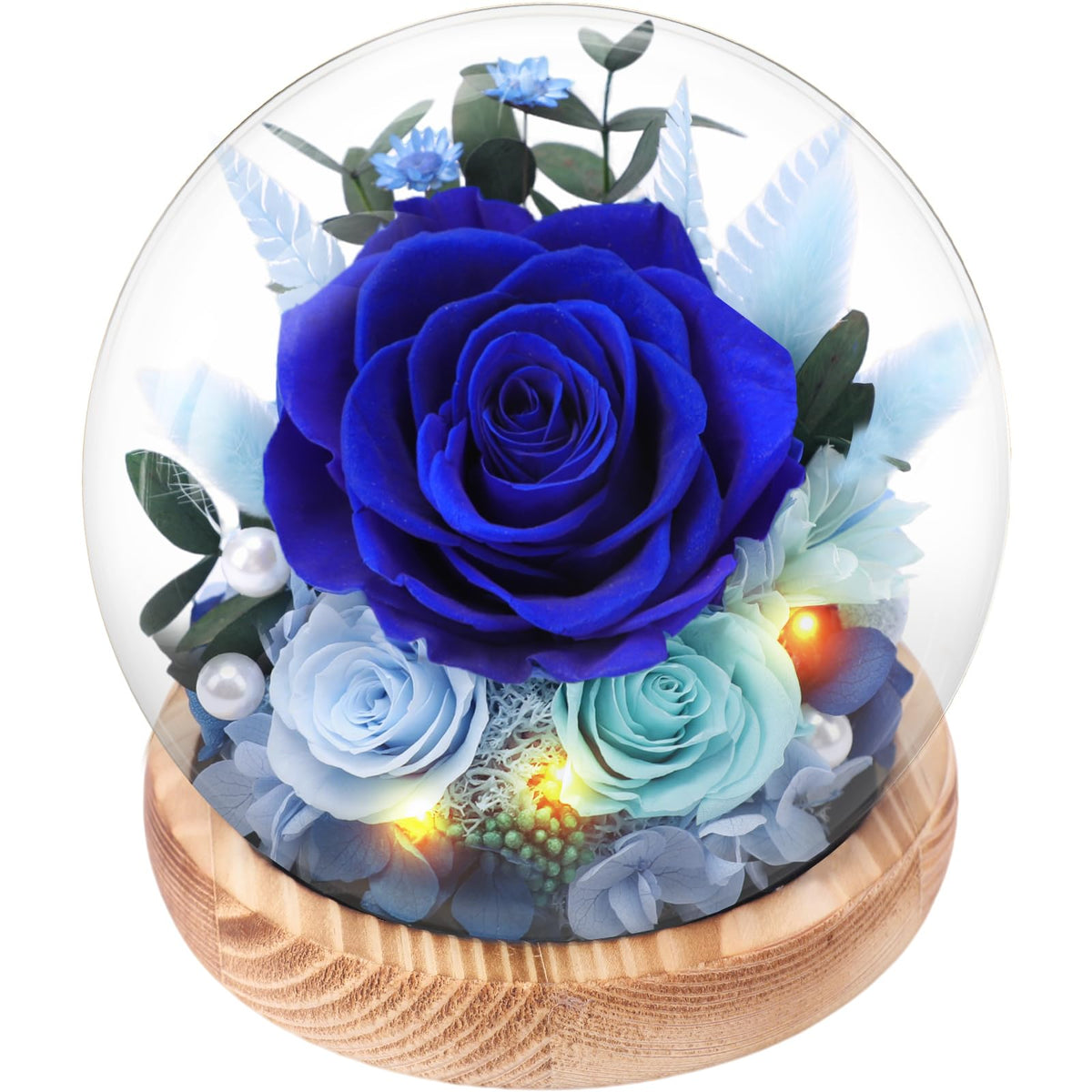 Casaido Preserved Roses Flowers for Delivery, Mothers Day Rose Gifts for Mom Her, Purple Forever Flores in Glass Dome for Wife Girlfriend Grandma, Anniversary Birthday Gift for Vanlentines Christmas