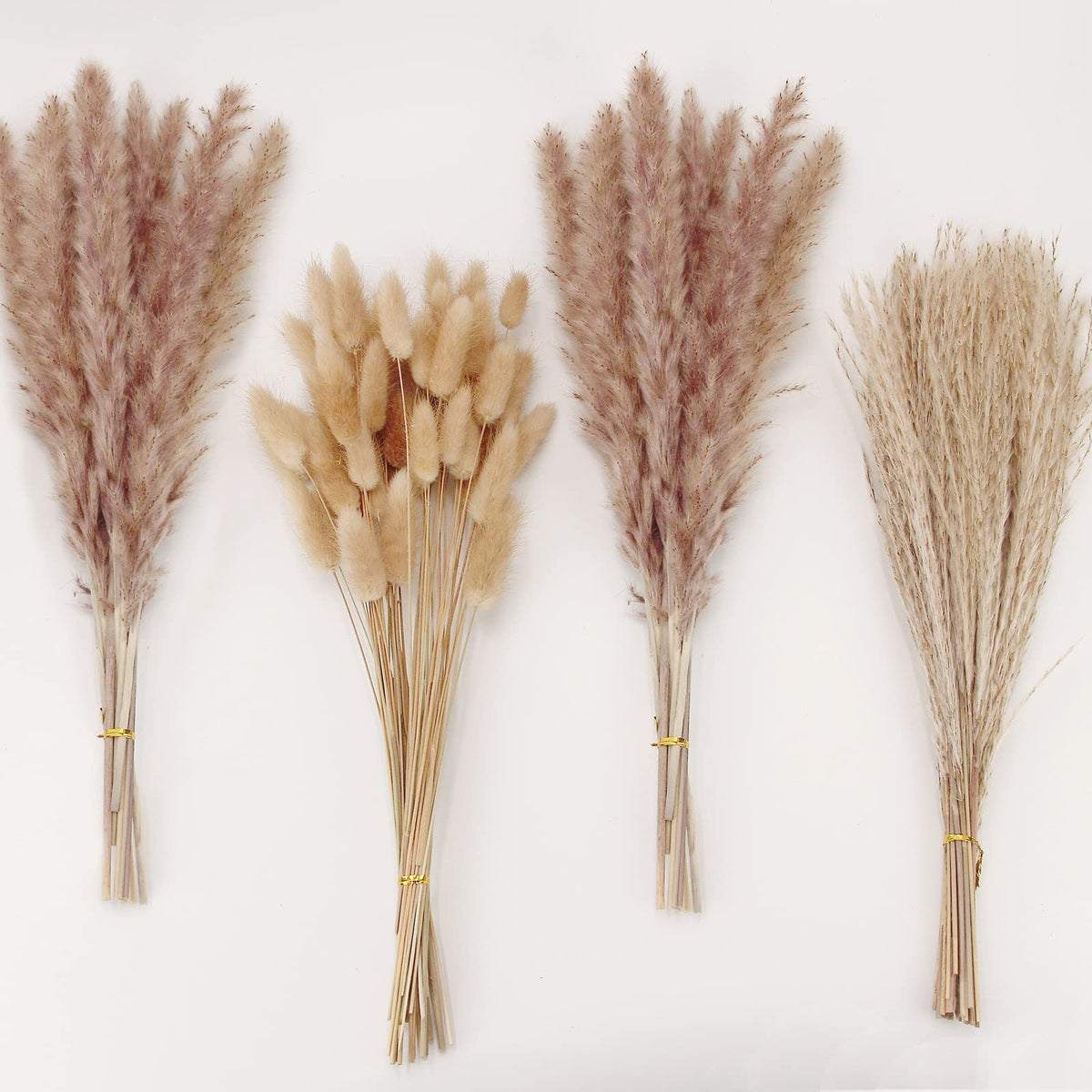 200PCS Dried Flower Bouquet – Pampas Grass, Floral Decor for Home, Wedding, and Boho Style | Perfect for Vases, Fall, Spring, Summer, and Winter Arrangements