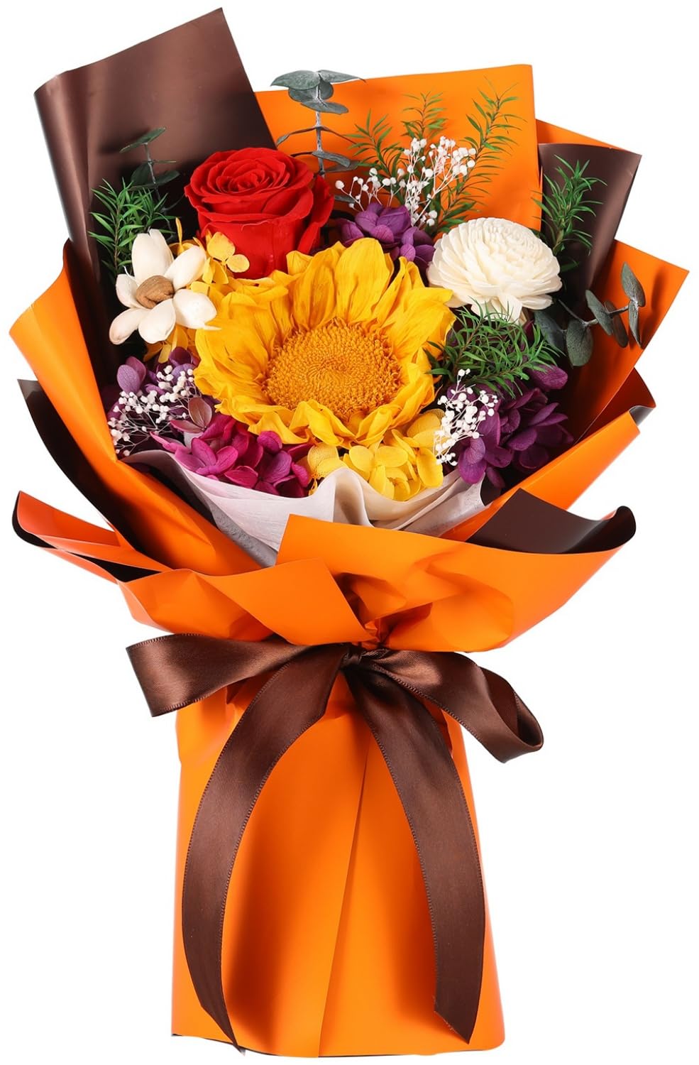 Forever Flowers for Delivery, Preserved Purple Rose Bouquet, Birthday Gift