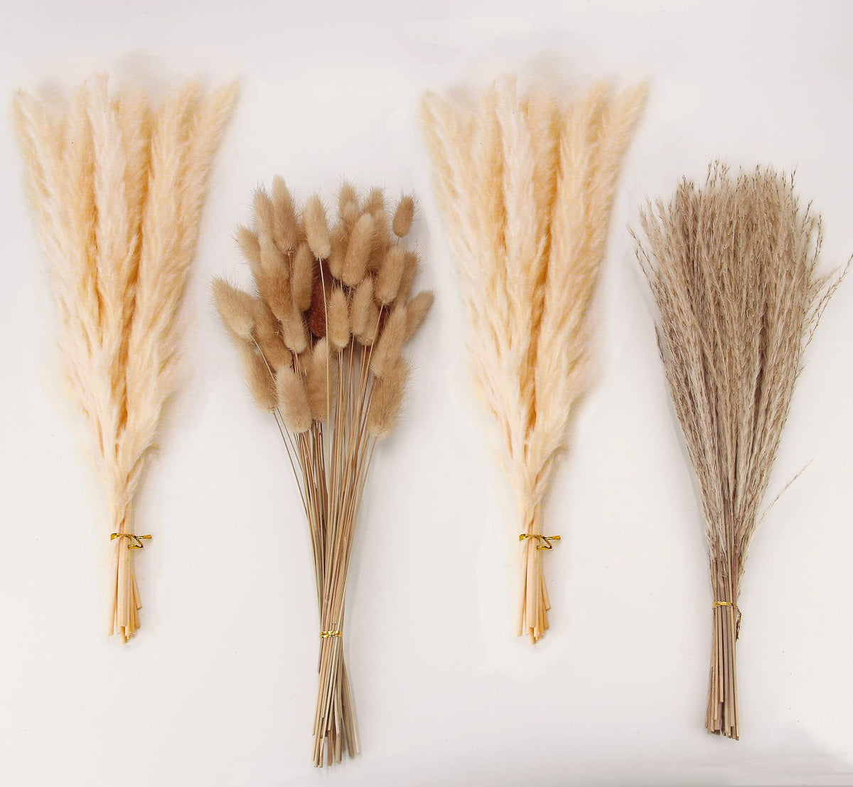 200PCS Dried Flower Bouquet – Pampas Grass, Floral Decor for Home, Wedding, and Boho Style | Perfect for Vases, Fall, Spring, Summer, and Winter Arrangements