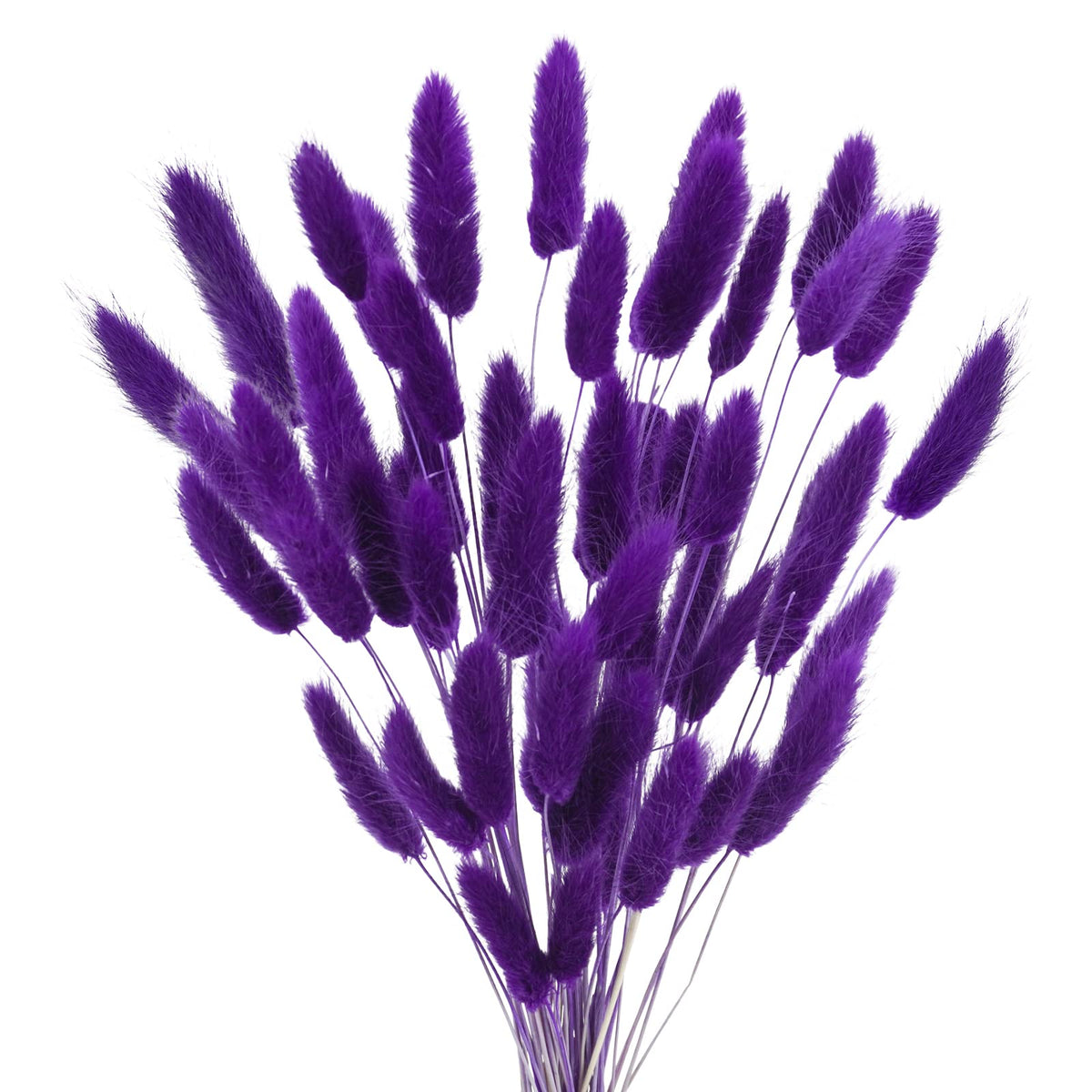 Uieke 120 Pcs Natural Bunny Tails Dried Flowers, 17’’ Dried Lagurus Ovatus, Orange Fall Dried Flowers for Fall Floral Arrangements Wedding Centerpieces Home Baby Shower Party Decorations