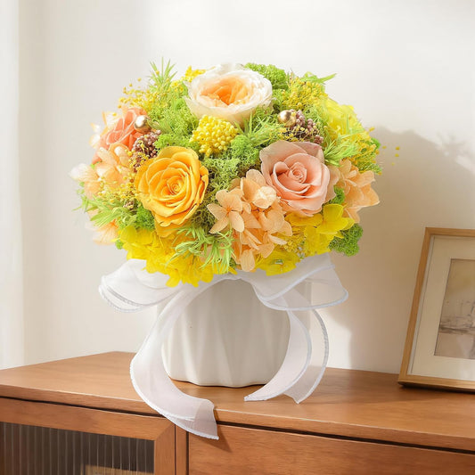 Preserved Flower Bouquet with Vase for Delivery Prime