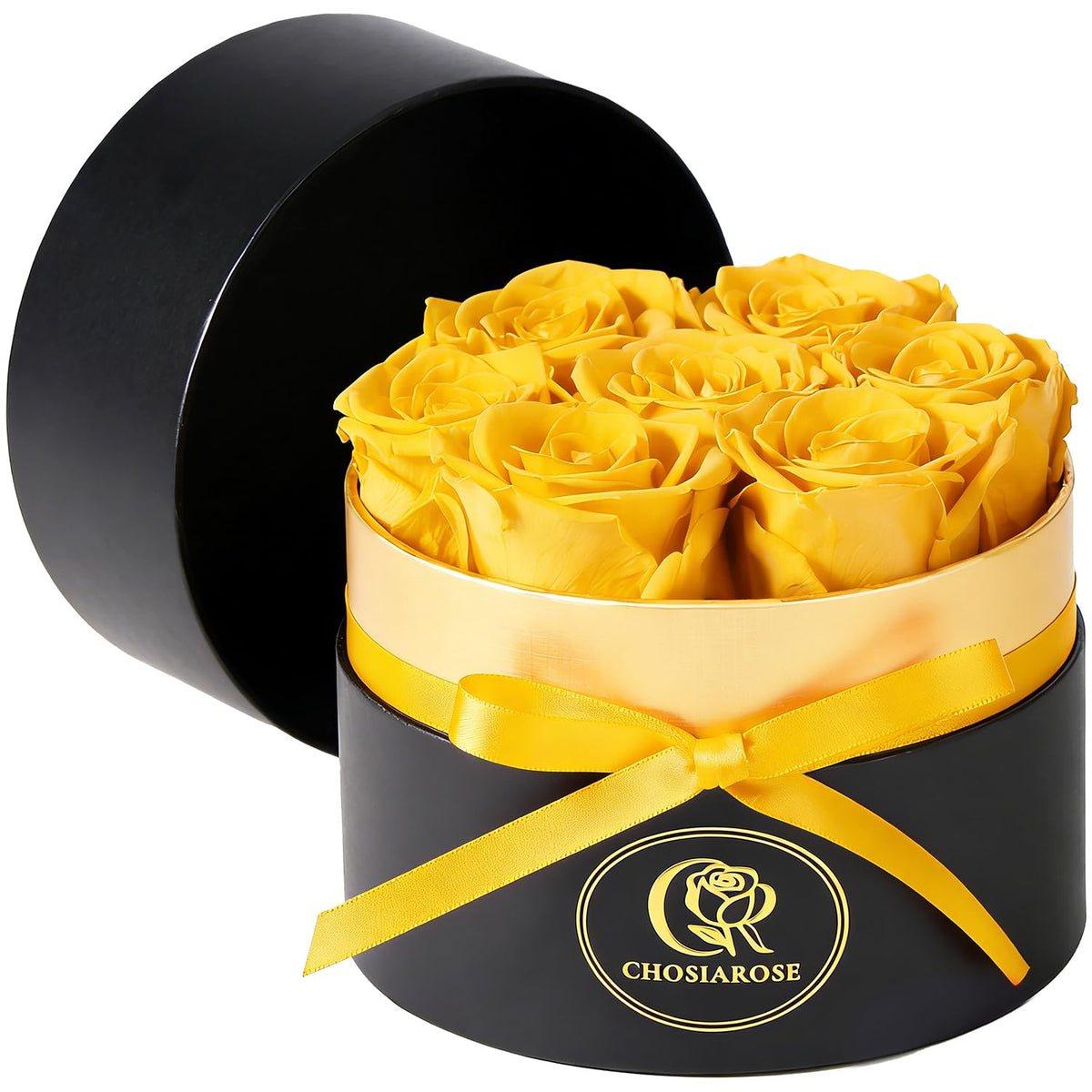 Roses Forever Flowers for Delivery - 7 Forever Preserved Roses in Box, Preserved Flowers Gifts Anniversary Birthday Gift for Mom Grandma Wife Women Valentines Rose Gift for Her Girlfriend